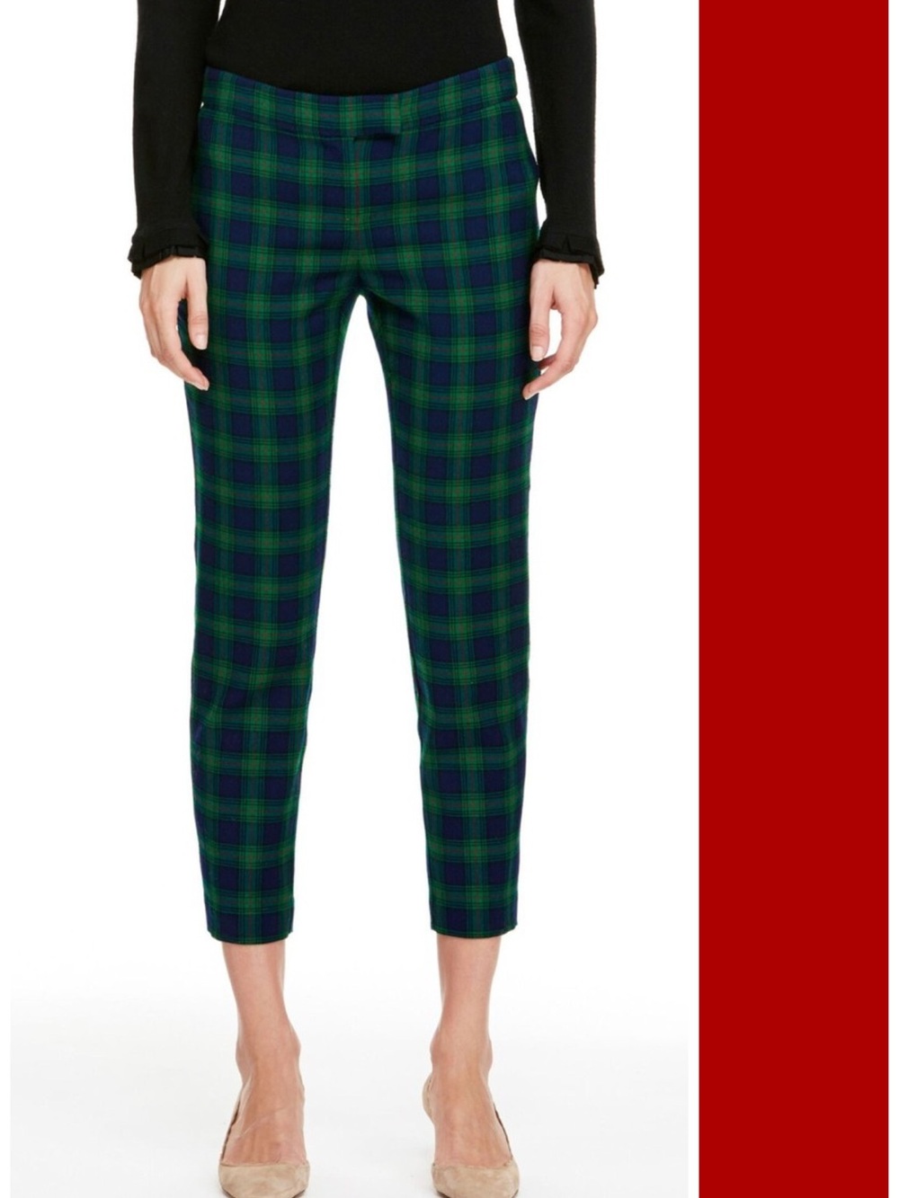 Vineyard Vines Wool Tartan Plaid Toboggan Ankle Pants Size 10 EUC